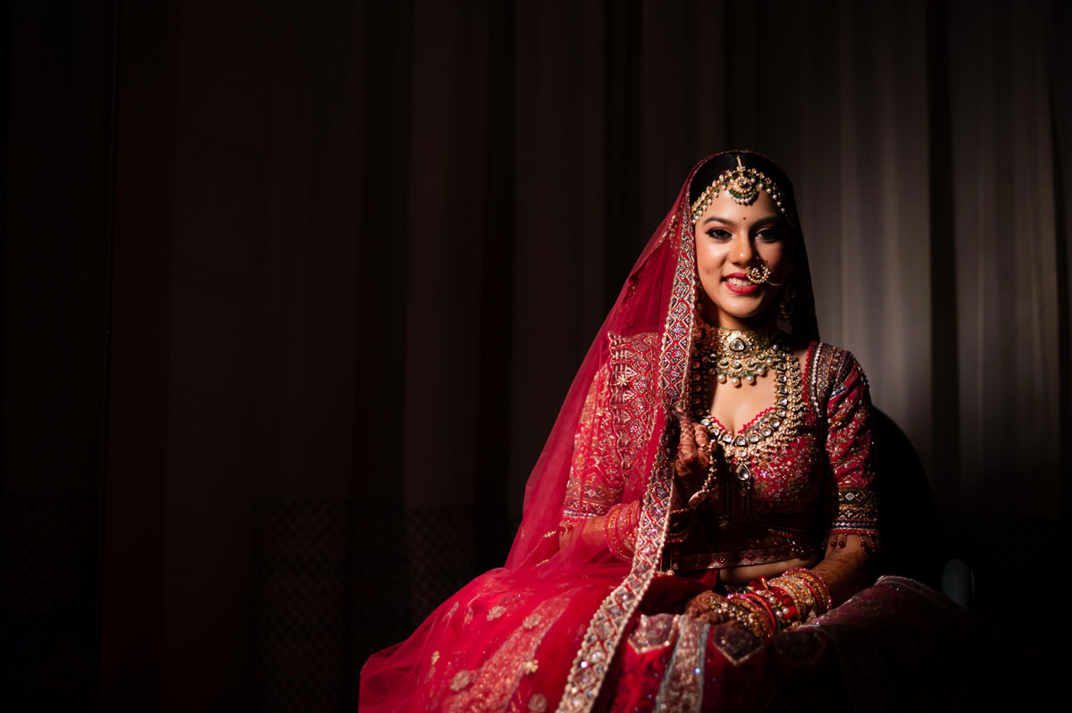 Bride's quiet moment