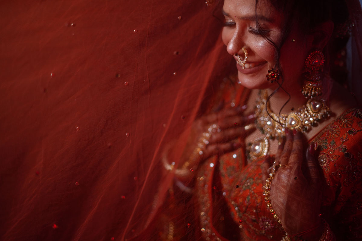 Bride's quiet moment