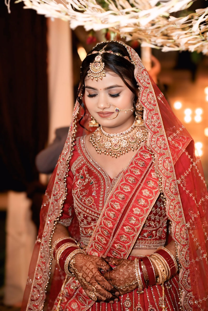 Bride's quiet moment