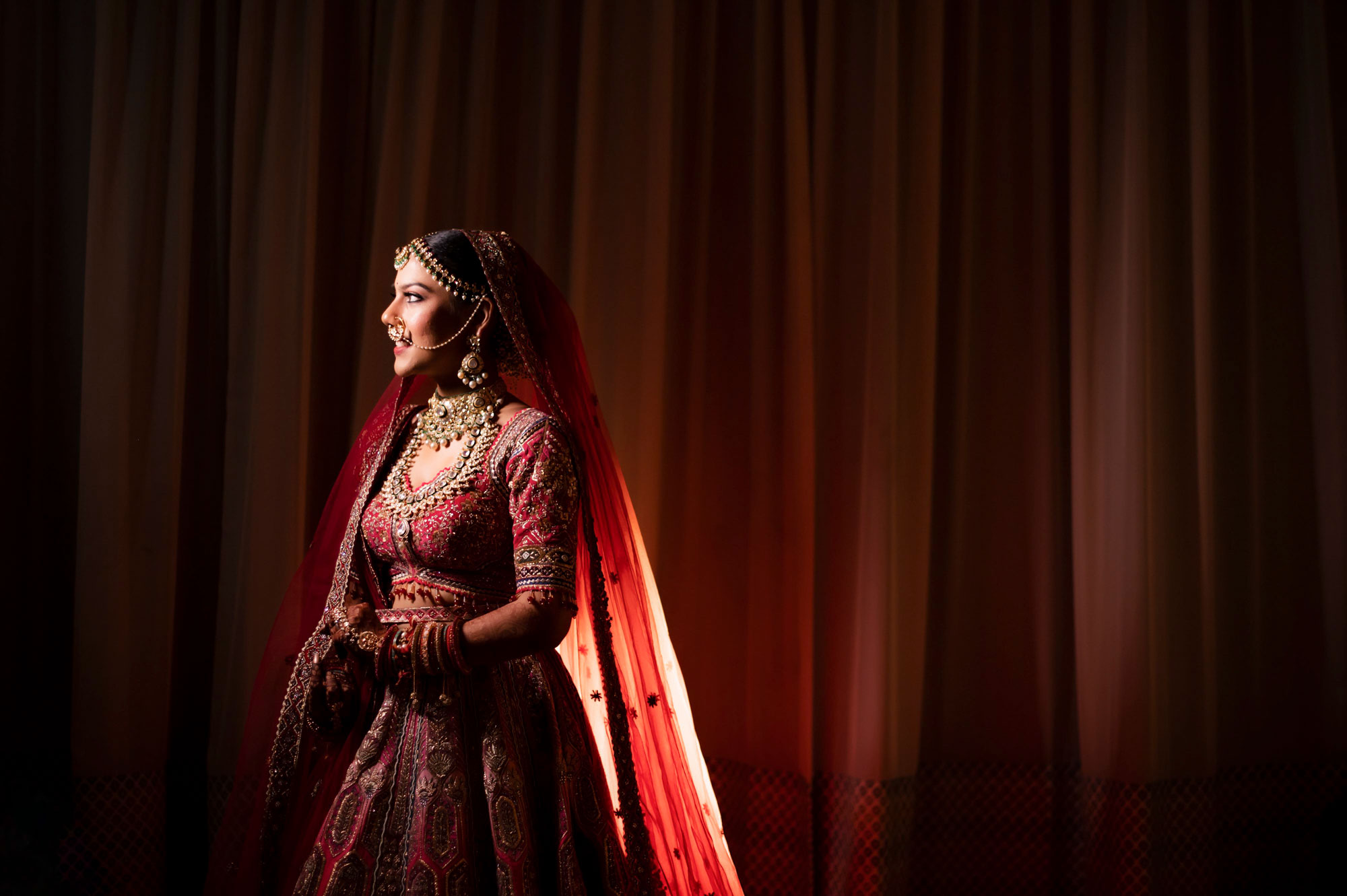 Bride's quiet moment